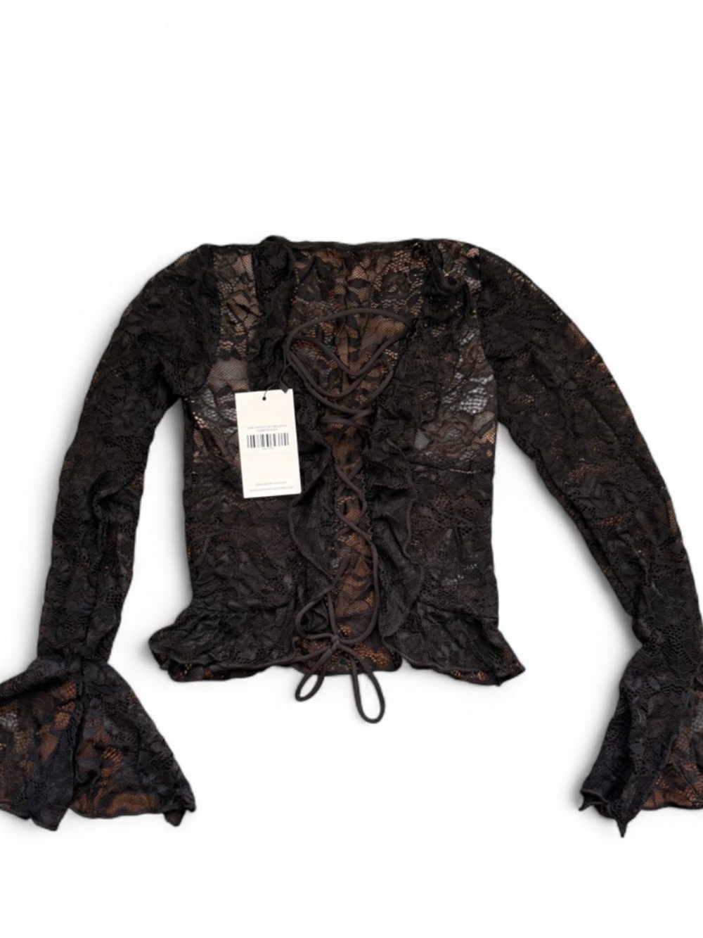 Outcast Clothing Cara Black Lace Corset Top NWT